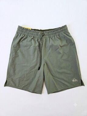 Quiksilver Men's Olive Green Drawstring Board Shorts Trunks NWT Size Small